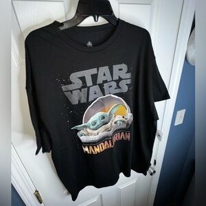 NWT Disney Star Wars Men’s Black XXL Shirt The Mandalorian Graphic Print 2XL